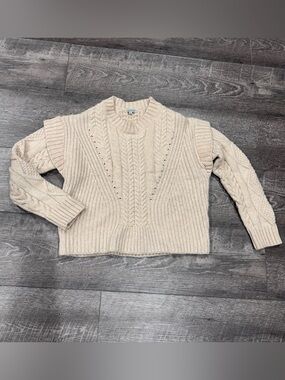 Jamison Cream Cable Knit Crewneck Sweater